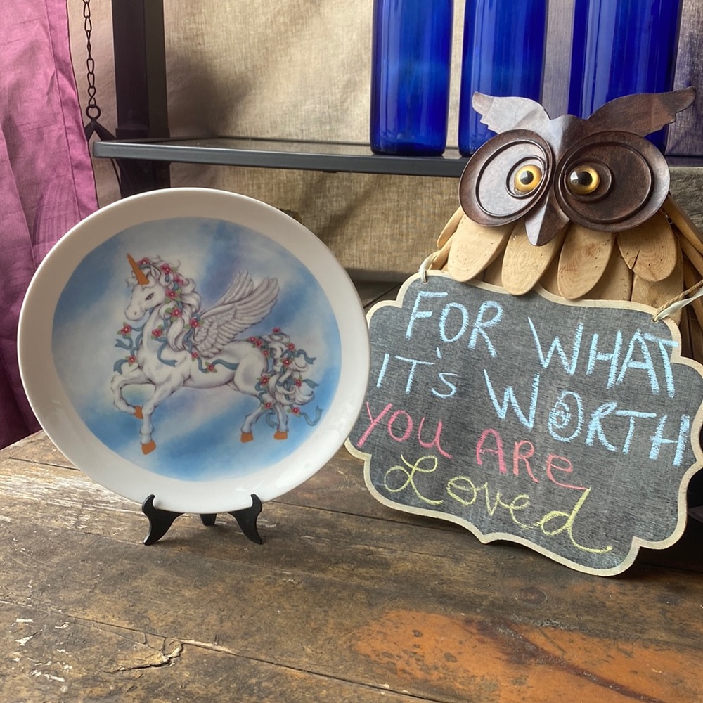 Vintage "Majestic Unicorn" Collector Plate - First in Magical Moments Series